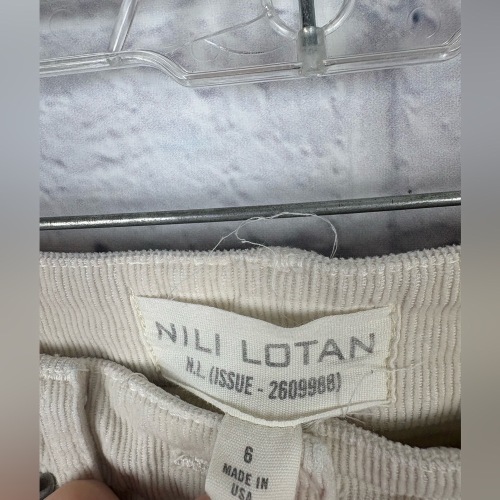 Nili Lotan Ivory Bradford Corduroy Pants size 6 - Picture 4 of 6